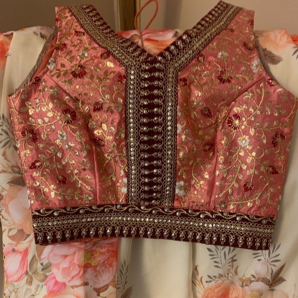 Pink/Cream/Burgundy/Peach- Lengha/Lehenga inspired by Sabyasachi